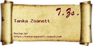 Tanka Zsanett névjegykártya