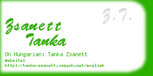 zsanett tanka business card